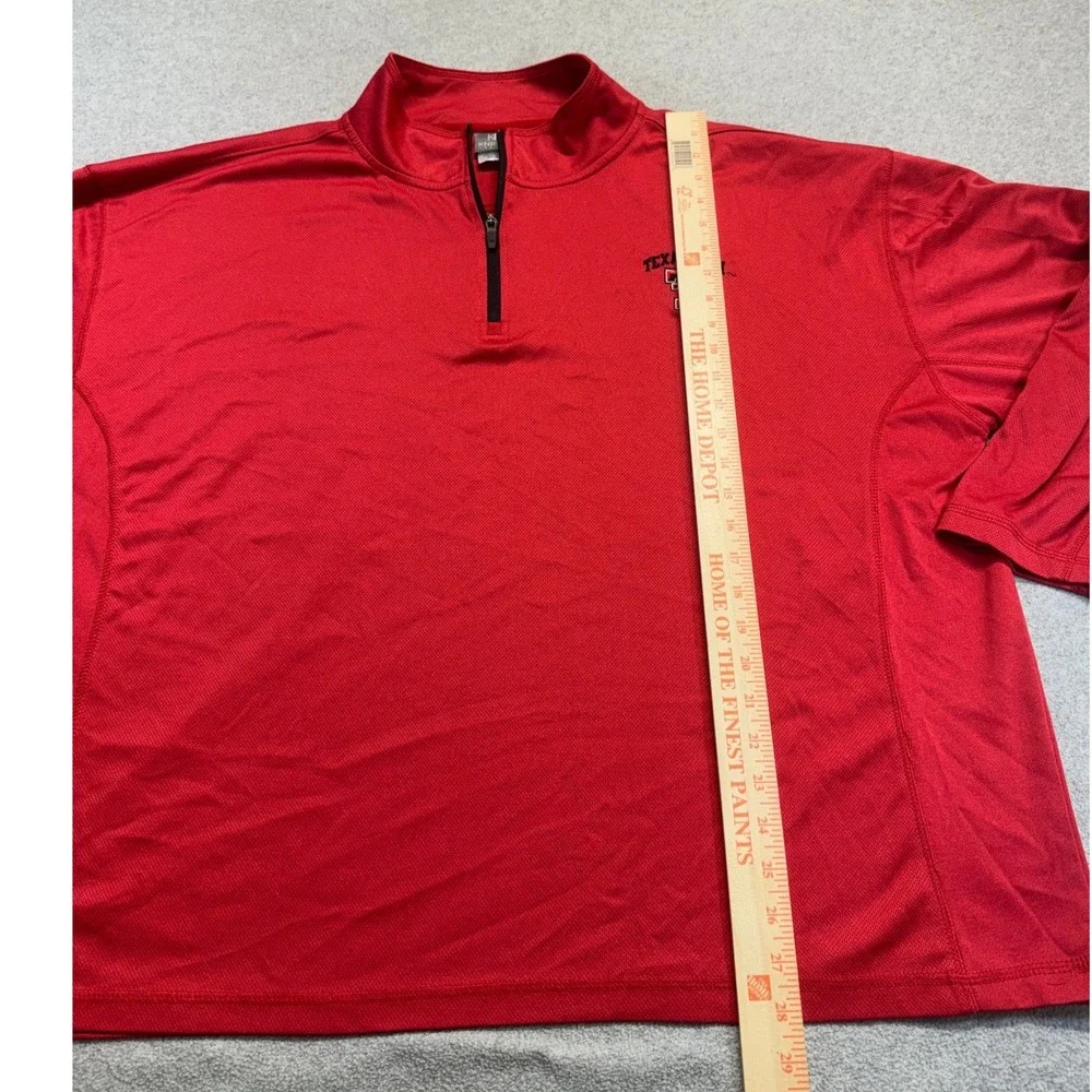Knights Apparel Quarter Zip Mens 2XL Red Texas Tech Red Raiders Pullover‎